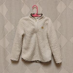 Juicy Couture Girls Cozy White Kids' Fleece Pullover